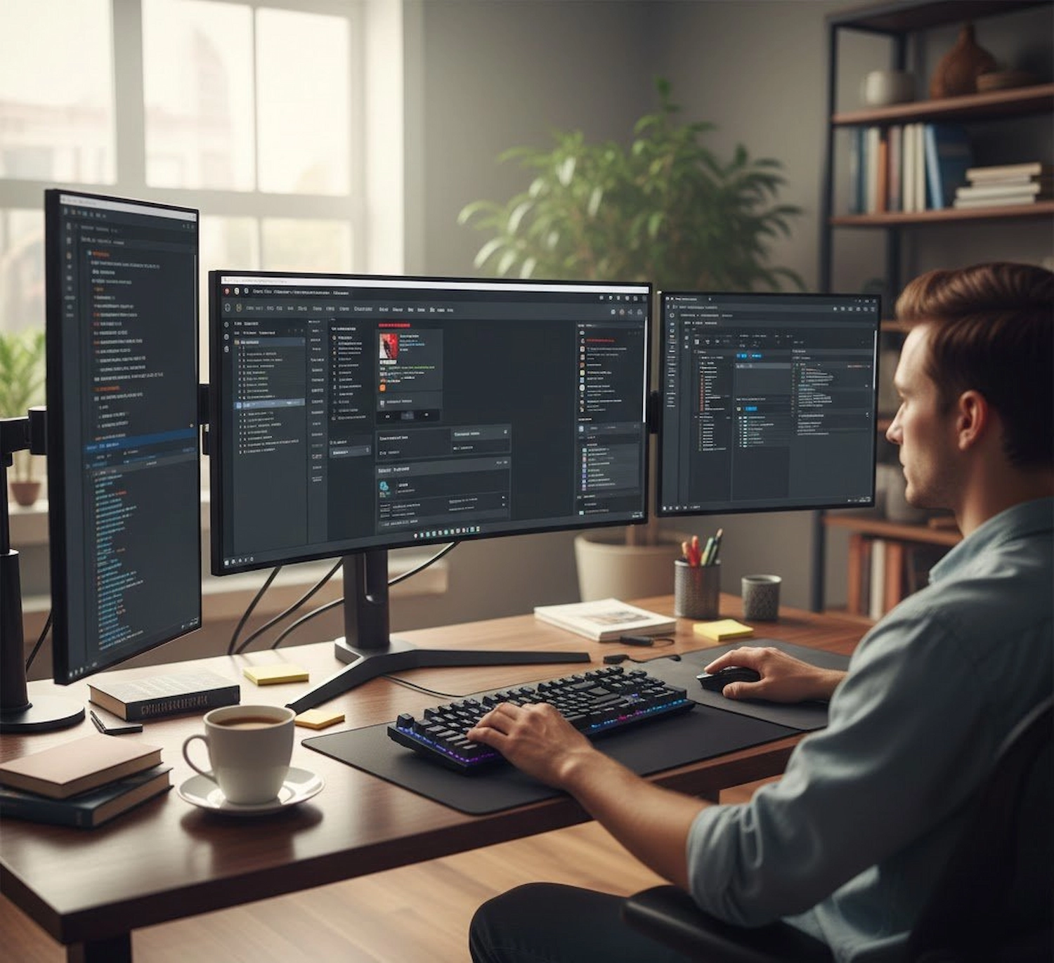 Full-stack development met meerdere schermen