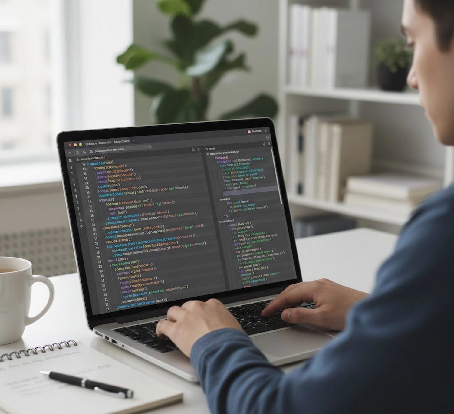 HTML en CSS cursus met laptop en code editor